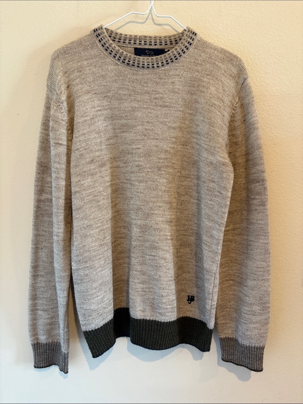 Harmont & Blaine sweater Wool blend material with crew-neckline Color beige